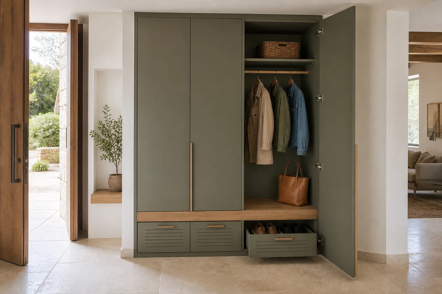 Armarios con puertas abatibles para puerta alta en Finestrat
